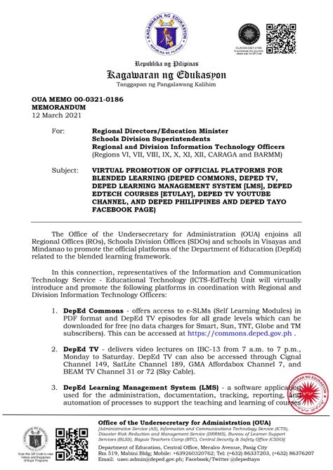 deped misor memo 2024 release date
